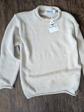 Whalerknits Wellfleet Rollneck Sweater In linen - medium